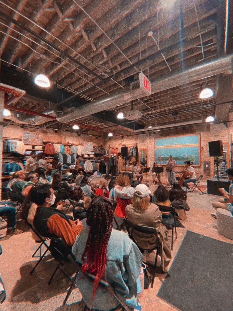 Screen printing at Patagonia Brooklyn Earth Sessions